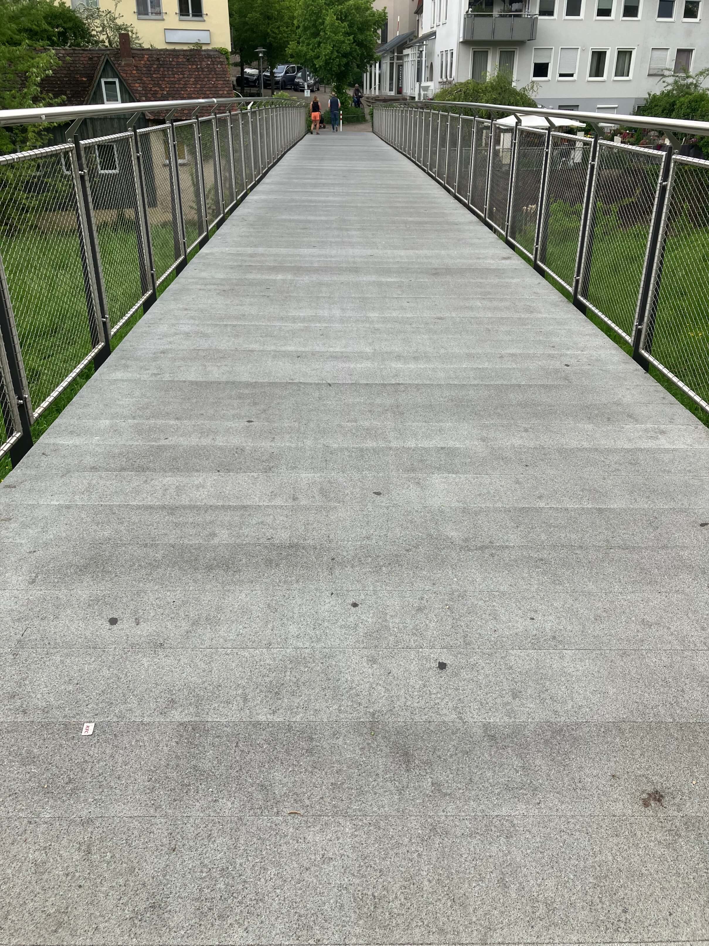 FRP Bridge Decking pedestrian and cycle bridge with additional coating and permanent drainage
